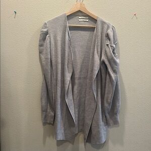 Anthropologie Grey Cardigan sweater oversized Sz S